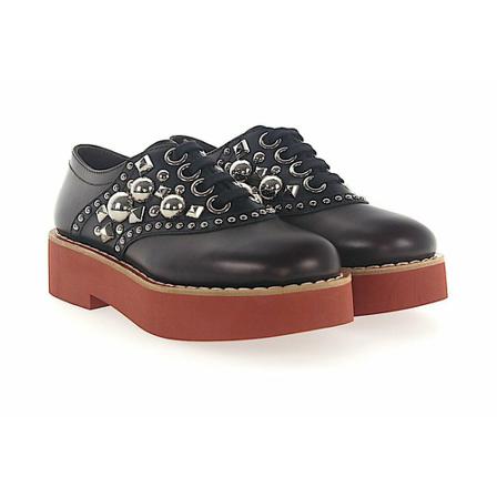 Miu Miu, Schnürer shoes Kalbsleder Brązowy, Kobieta, Rozmiar: 35 EU