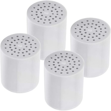 4-pack 15-stegs duschfilterpatroner, hårt vatten