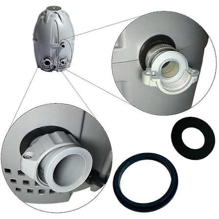 3 stk. Tilslutningstætninger Pakninger Skiver til Coleman til Lay-Z-spa, A og B/C Tilslutningstætninger Pakninger (hvid)