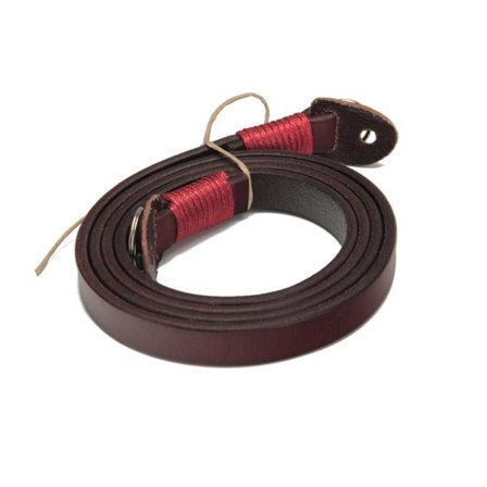 Kamerarem i ekte lær retro vegetabilsk garvet lær skulderrem for kamera - Kameradeler og tilbehør vinrød