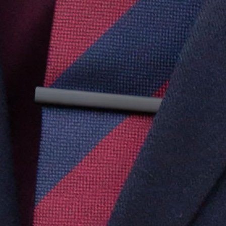 Short Black Tie Clip for Men - Tie clips for skinny ties