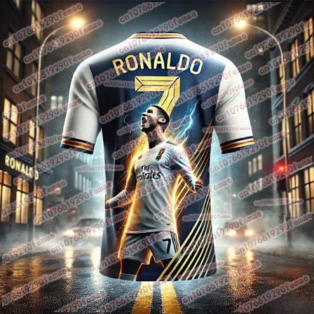Herr Sommar Fan Minnes Ronaldo Tröja Snabbtorkande Sport T-shirt för Utomhusträning Vardaglig Mode Stil