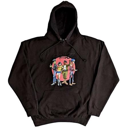 Gorillaz Unisex Vuxen Grupp Circle Rise Pullover Hoodie XL Svart Black XL