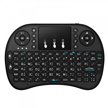 Mini tastatur i8 2.4G Air Mouse trådløst tastatur med touchpad, genopladeligt håndholdt tastatur fjernbetjening til Smart TV, Android TV Box