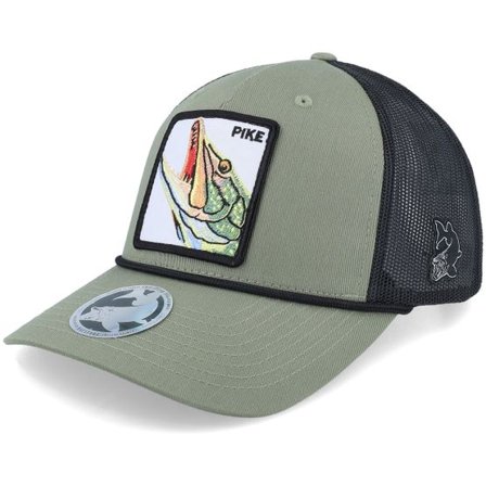 Skillfish - Grön trucker Keps - Pike Pro Fishing 112fpr Split Loden/Black Trucker @ Hatstore