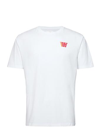 Ace Logo T-Shirt T-shirts Short-sleeved Hvit Double A By Wood Wood*Betinget Tilbud