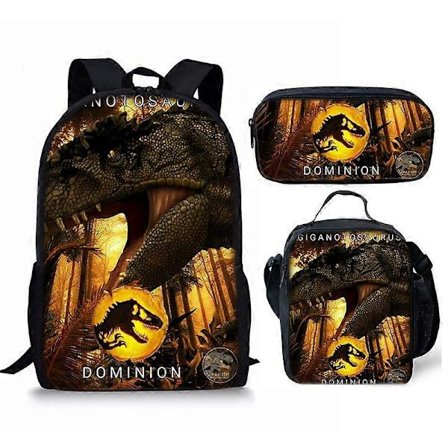 Jurassic World Skolesekk Barnesekk Dinosaurveske Pennal Gutt Jente Gave