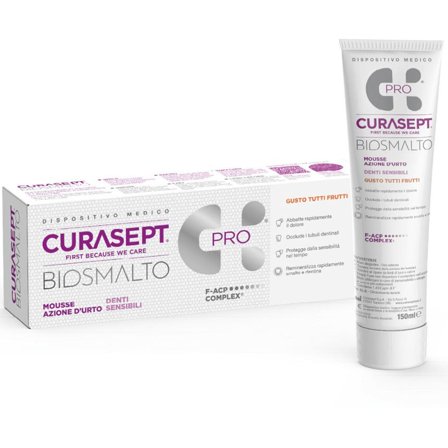 Curasept Biosmalto Mousse Denti Sensibili 50ml - Protezione