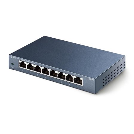 TP-Link TL-SG108 8-port Metal Gigabit Switch - switch - 8 porter - ikke-styrt