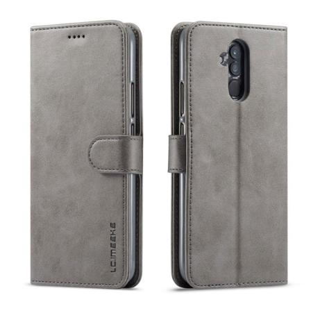 Huawei Mate 20 Lite LC.IMEEKE synteetti nahkainen lompakko suojakotelo - Harmaa Silver grey