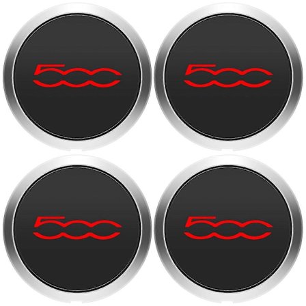 4 st 133mm Navkapsel för 500 Hjul Centrum Navkapslar Set 68078419AC 68078421AC Dammskydd 51884863 Röd