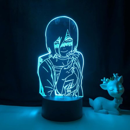 3D LED Lampe Anime Chainsaw Man Lady Devil til Soveværelses Dekoration Børnefødselsdagsgave Manga Chainsaw Man LED Lys Natlampe