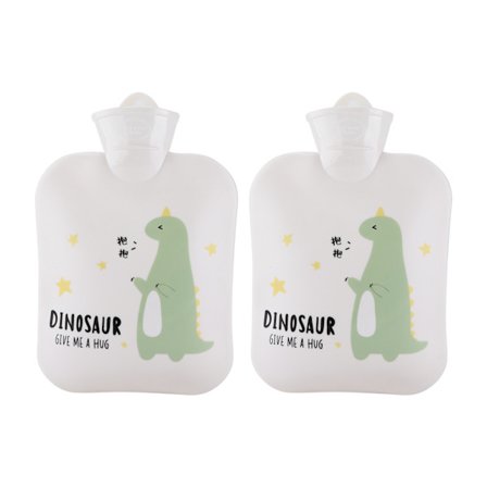 stk Varmeflaske Isolert Lekkasjesikker Tegneserie Bærbar Dinosaurdesign for Hånd- og Magevarming