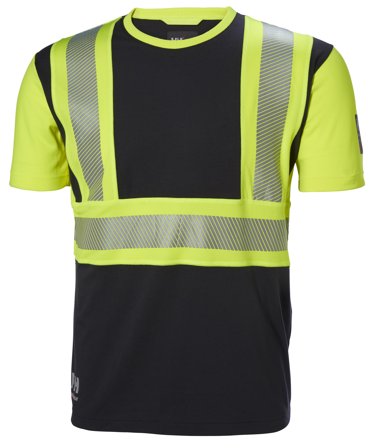 Helly Hansen Workwear ICU 79271-369 T-shirt varsel, svart/gul L, Arbetskläder