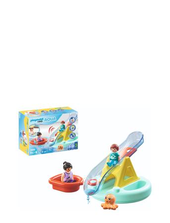 Playmobil 1.2.3 Aqua Badeøy Med Vannsklie - 70635 Toys Playmobil Toys Playmobil 1.2.3 Aqua Multi/mønstret PLAYMOBIL*Betinget Tilbud