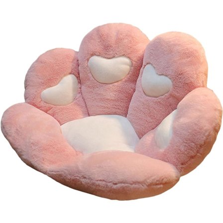 Söt sittdyna, katt tass stolsdyna, skrivbordsstol dyna, stolsdyna för kontorsstolar 31,5 × 27,56 tum (rosa)