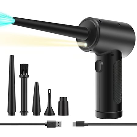 Luftrenser trådløs 51000RPM USB genopladelig, til pc, tastatur