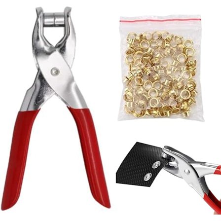 Øjetang, hulmaskintænger, professionel øjetang, urbælte tang, professionel øjehulsmaskintang, hulmaskintænger med 100 øjer