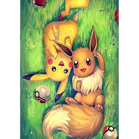 (Elektrisk Mus, 30x40 cm) Diamantmaleri til Voksne, Tegneseriekanin