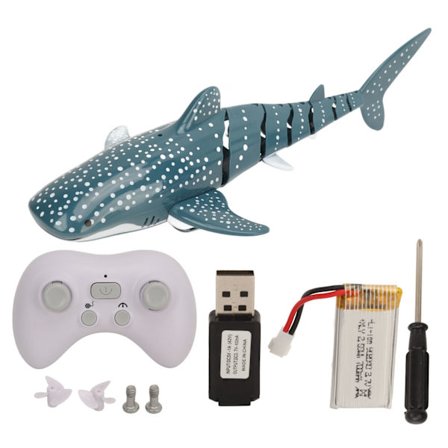 RC-hailelu Pool Uima-lelu Korkea Simulaatio Valovaikutus USB Latautuva RC-vesilelu 3 Akulla Lapsille Lahja Amme