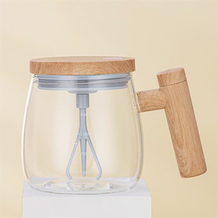 Selvrørende krus, elektrisk høyhastighets blandekopp, selvrørende kaffekrus, glass automatisk omrøring