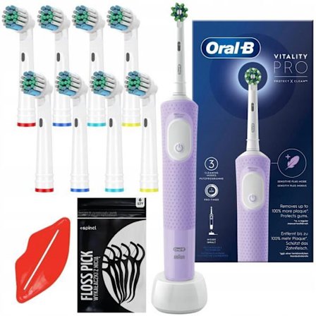 Elektrisk tandborste - Oral-B - Vitality PRO Protect X Clean - 3 lägen - 9 huvuden - batteri 10 dagar