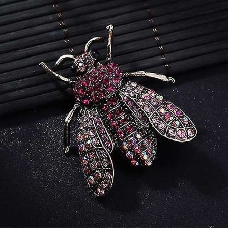 Insekt strass brosje dame pin skjerf klipp smykker brosje bo