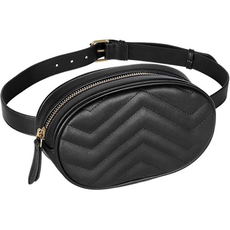 Kvinders Taljeposer Vandafvisende PU Læder Bæltetaske Fanny Pack Crossbody Bumbag Til Fest, Rejser, Vandreture