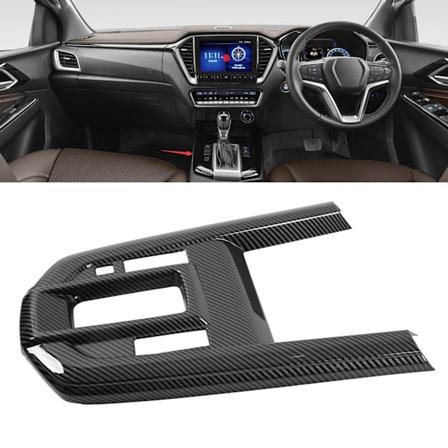 Gearshift Panel Cover Trim Carbon Fiber Style Bil Interiør Dekoration Sticker Udskiftning til Isuzu DMAX 2021