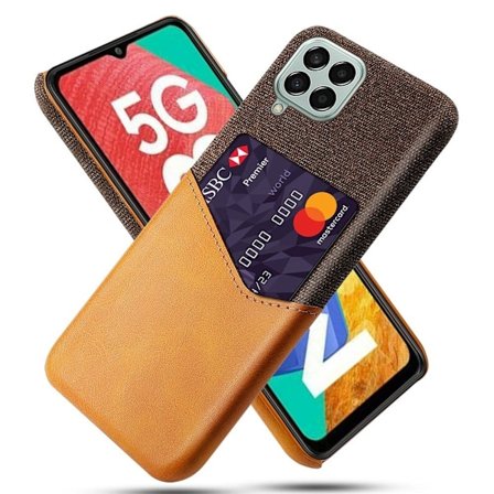 Bofink Samsung Galaxy M33 5G korttikotelo - Oranssi