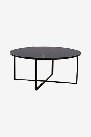 Jotex - Stolik Kawowy ø 80 Cm Czarny - MARIBO - Kup Stoliki dostawiane do sofy firmy Jotex