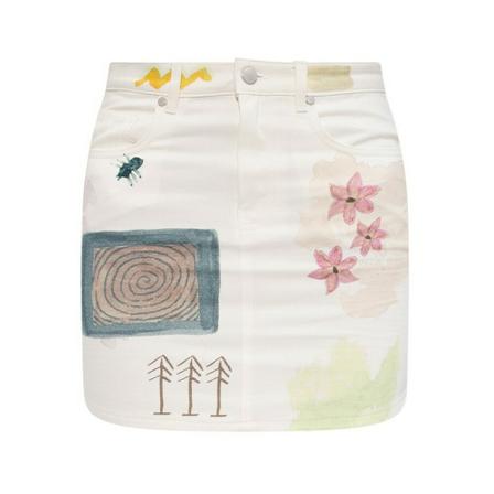 Alexander McQueen Grow Up Nederdel Hvid, Dame, Størrelse: W25