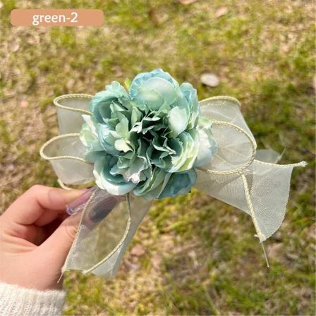 Blomma Hårklämmor Hårstänger GRÖN 2 2