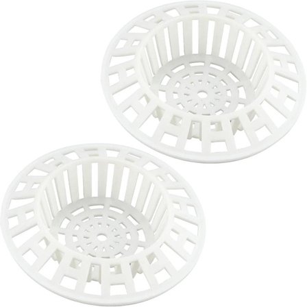 Kjøkkenvask sil i plast, hvit avløpshårfanger hårplugg hull plast lettvekt vaskfilter hårfelle fange avfallsfilter-FA-