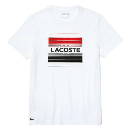 Lacoste, T-Shirts Wit, Heren, Maat:M