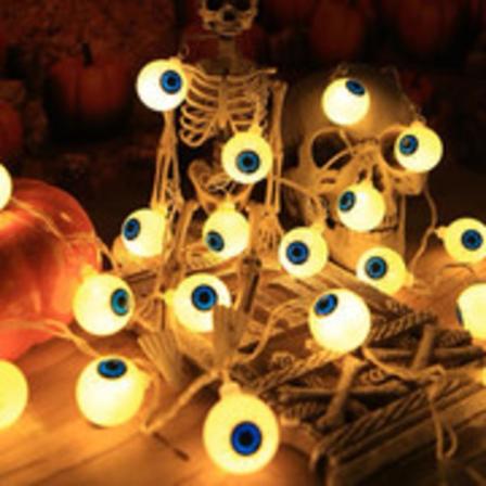Halloween-dekorasjon 1,5M 10LED Halloween øyebollestrenger Vanntette Halloween-lys Dekorasjon Utendørs Innendørs Passer ögonbollar 1.5 meter