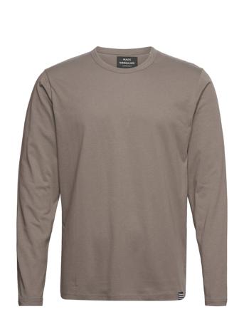 Organic Thor Tee Ls T-shirts Long-sleeved Harmaa Mads Nørgaard