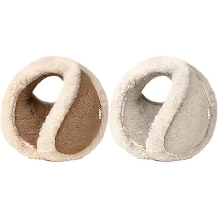 Ear Warmers for Men Women, Winter Earmuffs Warm Plush Ear Covers Foldable Adjustable Ear Protection Winter Earmuffs Fur Fluffy