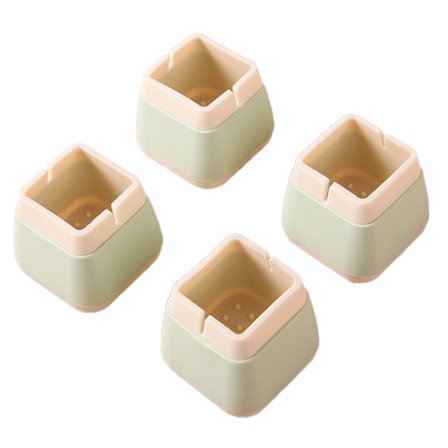 Stolbenbeskyttere Antiskli Antiskrap Silikonputer for Møbelbeskyttelse Lysegrønn