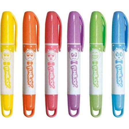 Marker - Titanum filtpenna doftande jumbo highlighters 6 färger Fun-Joy