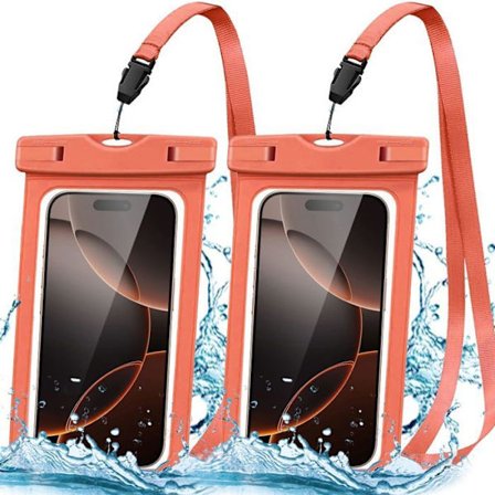 Vattentät Hölster för Xiaomi 15 Ultra Xiaomi 14 14T Pro 13 12 Redmi A5 A3 A2 14C 13C 12C, IPX8-Skydd - Orange - Paket med 2