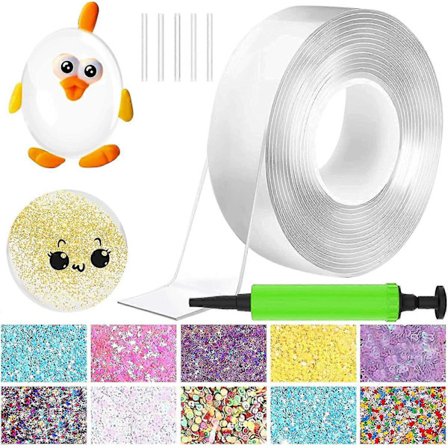 Opgraderet Nano Tape Bubble Kit, dobbeltsidet tape plastikboble, elastisk tape NewSurprise gave