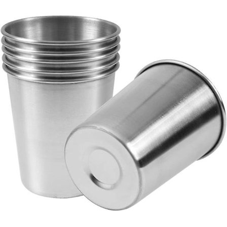 6-pack 8 oz 230 ml rostfria koppar okrossbara ölglas i metall