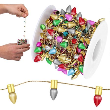 Miniature julelys til dukkehus, lyskæde til minihåndværk [D]