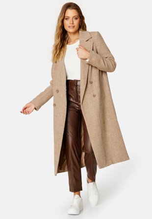 BUBBLEROOM Elaine Long Coat Beige / Cream Klær