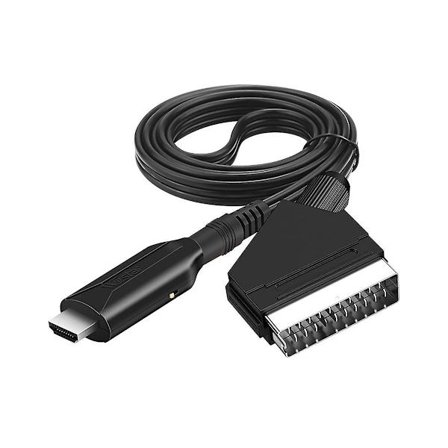 Scart till HDMI-kompatibel Kabel Konverter Professionell Video Ljud Adapter för HD TV DVD Spelare