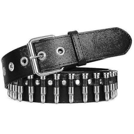Jasgood Halloween Personlig Sort Hip Hop Mode Punk Kuglebælte