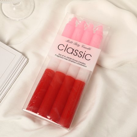 Färgade Ljus Set (4-pack) - Handgjorda färgade konformade ljus, hantverksmässigt tillverkade | Färgade ljus, presentset, dekorativa föremål