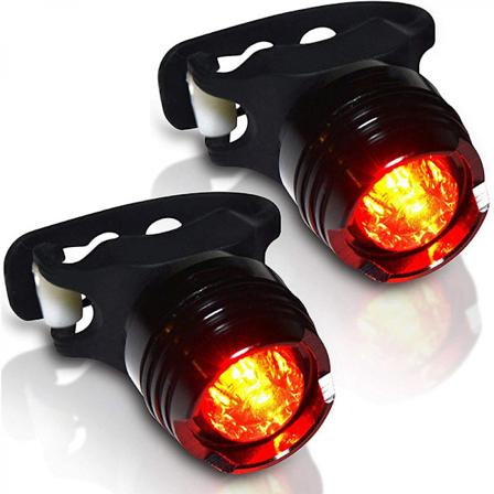 1 Pakk Baklys for Sykkel Mini Stropp-På LED Mikro Sykkellys Skateboard Longboard