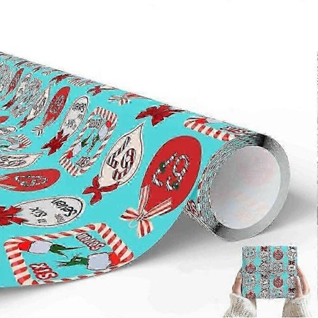 67 Meme Julegavepapir 450 cm x 50 cm, Morsomt Six Seven-gavepapir for barn, Unik Brain Rot Gen a Meme-julegavepapirrull, F[D]